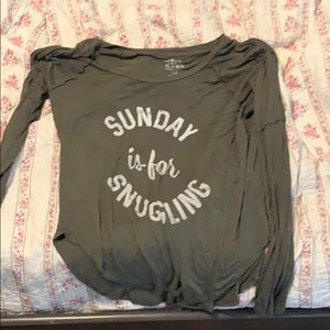 Sunday is For Snuggling Long sleeve Tee